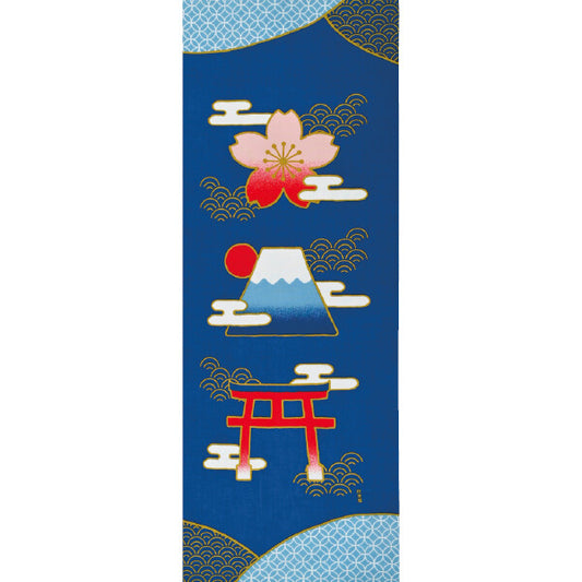 【濱文様】 絵てぬぐい 姫富士 (日本製)