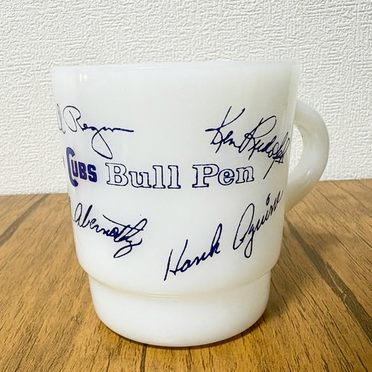 【中古】ファイヤーキング FireKing シカゴ・カブス「ブルペン(Bull Pen)」マグ