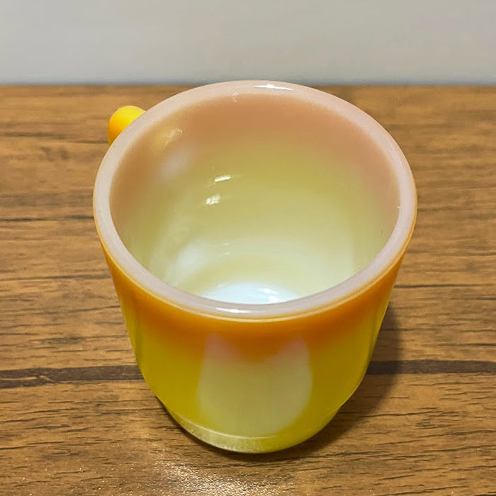 【中古】ファイヤーキング FireKing スタッキング マグカップ オレンジ&イエローグラデーション アンティーク ビンテージ