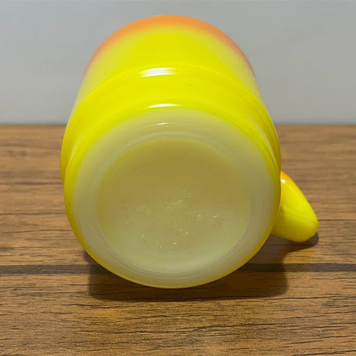 【中古】ファイヤーキング FireKing スタッキング マグカップ オレンジ&イエローグラデーション アンティーク ビンテージ