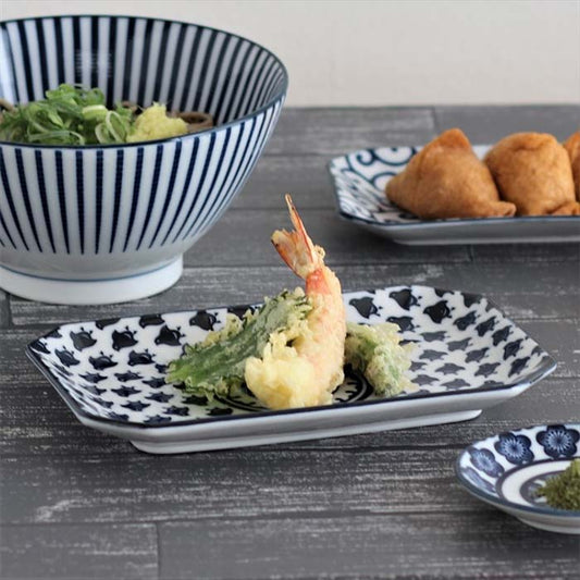 【美濃焼】八角プレート M 和文様 八角皿 日本製 食器 磁器 テーブルウェア 和食 日本伝統 レンジ可