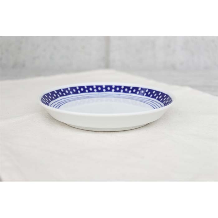 【美濃焼】蒼のうつわ 4.5皿 14cm 日本製 盛付皿 取り皿 ケーキ皿 和食器 陶器 洋食器 テーブルウェア フルーツ皿 パン皿 レンジ可