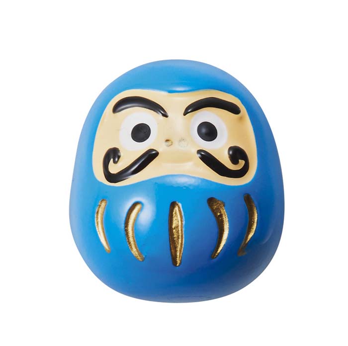 【開運招福】ミニだるま 青 学業向上 学業成就 かわいい置物 達磨 daruma 風水 運気アップ 開運 祈願