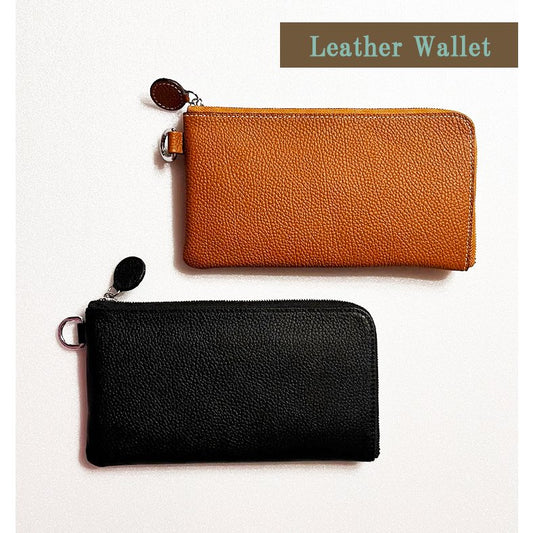 【男女兼用】財布 長財布 本革 L字ファスナー ウォレット 革製品