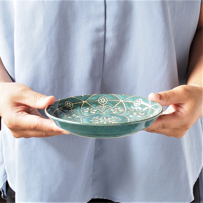 【美濃焼】Moroccan(モロッカン)プレート S 中皿 日本製 食器 磁器 洋食器 和食器 器 パン皿 取り皿 ケーキ皿 テーブルウェア レンジ可