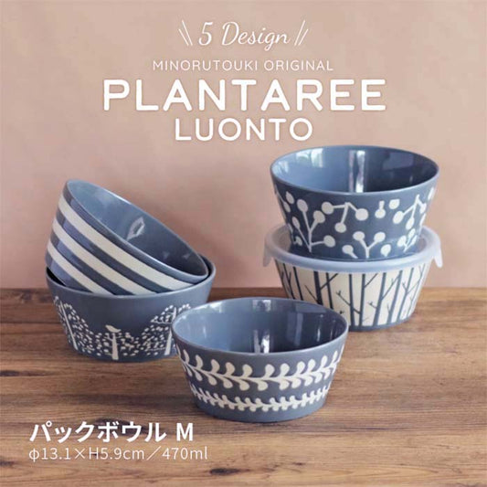 【美濃焼】【PLANTAREE-プランタリー】軽量切立 パック M 撥水グレー 日本製 食器 磁器 ボウル テーブルウェア レンジ可