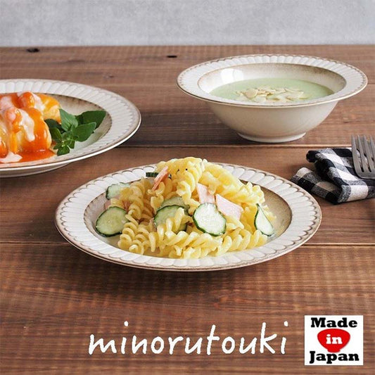 【美濃焼】 【ポットマム】7.5インチケーキ皿 プレート 中皿 日本製 食器 和食器 洋食器 磁器 サラダ スープ テーブルウェア フラワー カフェ風 レンジ可