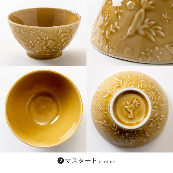 【美濃焼】TERRA~hummingbird~ 125ライス ボウル ご飯茶碗 日本製 美濃焼 軽量 陶磁器 食器 テーブルウェア 和食器 カフェ レンジ可