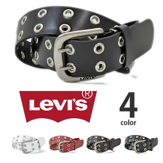 【送料無料】Levi's リーバイス ダブルピン レザー ベルト 本革 リアルレザー メンズ レディース 男女兼用