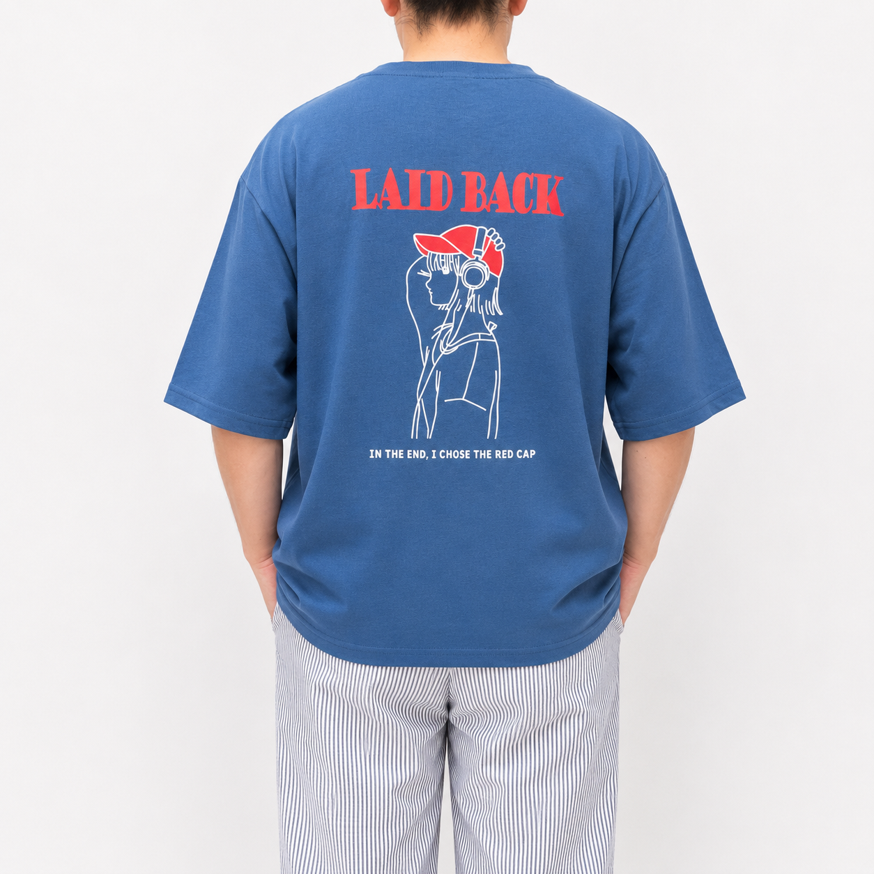 ユニセックス【RED CAP GIRL】 20/-オープンエンド天竺 バックプリント 半袖Tシャツ 2ユニセックス【RED CAP GIRL】 20/-オープンエンド天竺 バックプリント 半袖Tシャツ 2