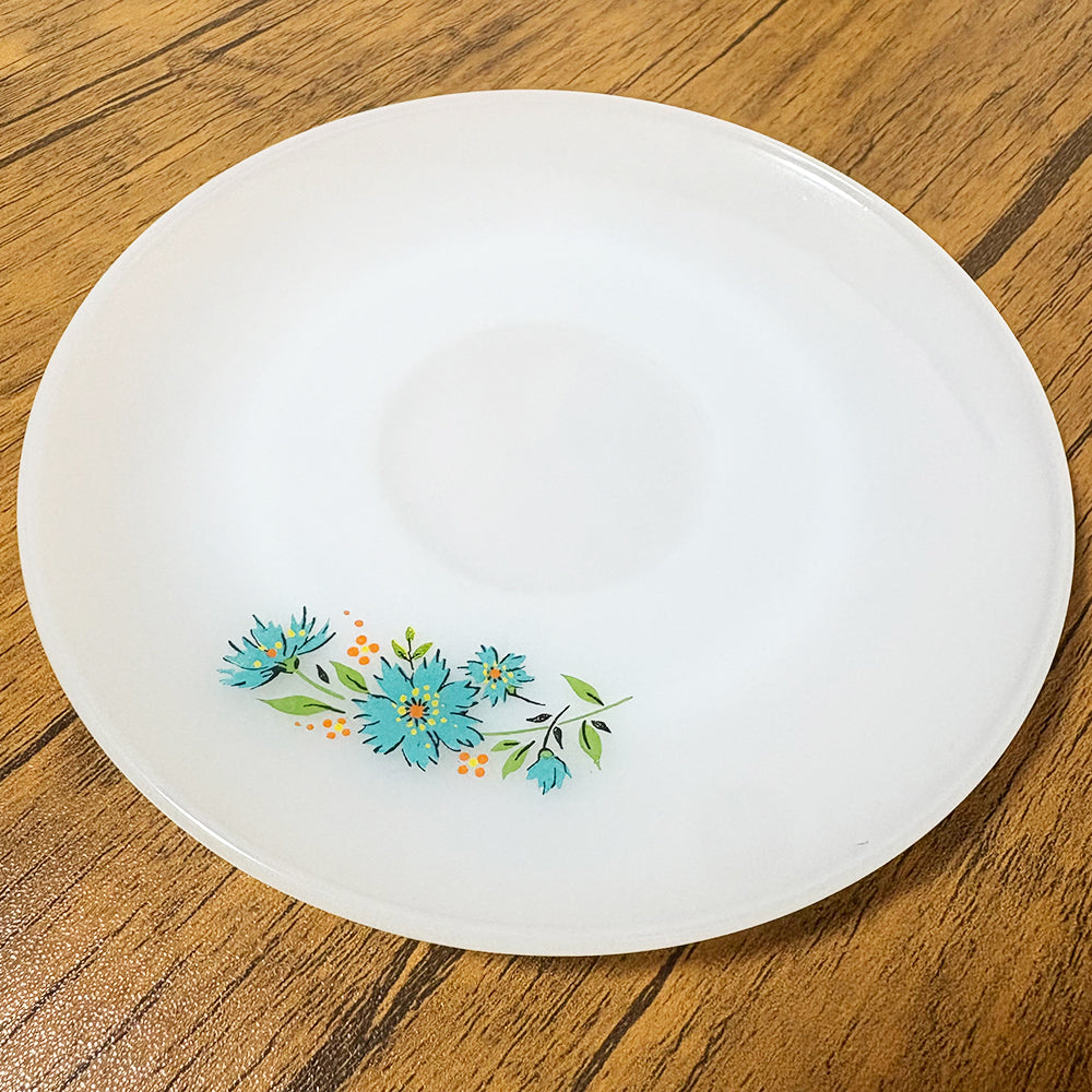 【中古】ファイヤーキング　FireKing　フォーゲットミーノット（Forget Me Not / 勿忘草・ワスレナグサ） カップ＆ソーサー（C&S）