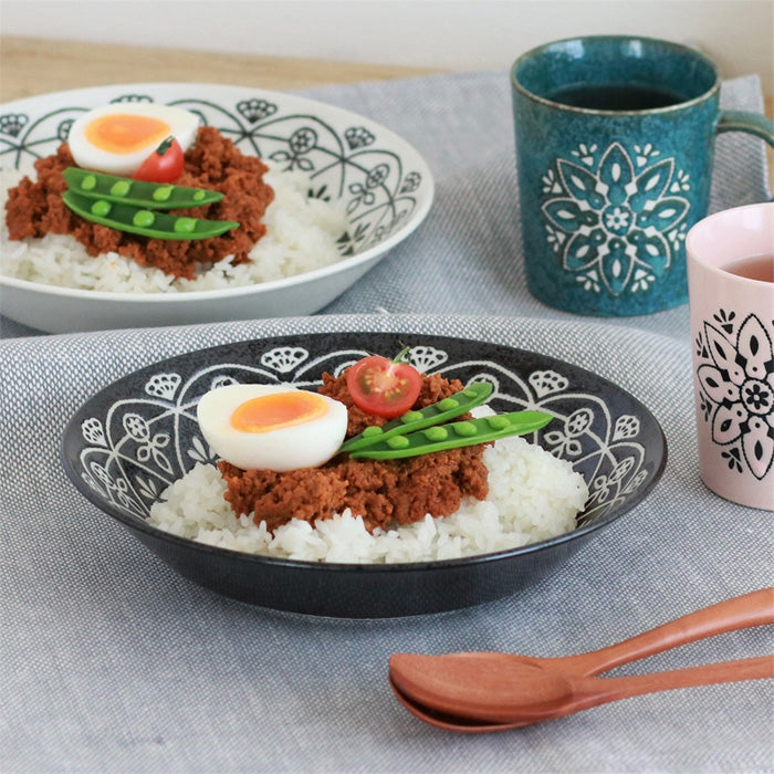 【美濃焼】Moroccan（モロッカン）深皿　カレー皿　パスタ皿　メインディッシュ　日本製　美濃焼　 軽量　陶磁器　食器　テーブルウェア　和食器　 カフェ　レンジ可